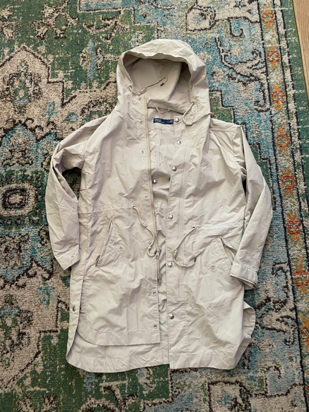 Light Sand Hooded Anorak windbreaker Jacket Mama!
